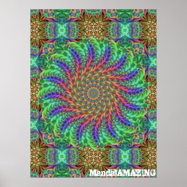 Psychedelic Colors Design 7 Poster (Vorne)