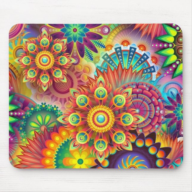 Psychedelic Customized Mousepad, Tie Dye Mousepad (Vorne)