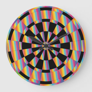 Psychedelic Dartboard Große Wanduhr