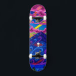 Psychedelic Deck für Skateboard<br><div class="desc">Machen Sie dieses psychedelische Deck für Skateboard zu Ihrem eigenen, indem Sie Ihren Text hinzufügen. Um auf erweiterte Bearbeitungstools zuzugreifen, gehen Sie bitte zu "Personalisieren Sie diese Vorlage" und klicken Sie auf "Details", scrollen Sie nach unten und drücken Sie den Link "Klicken Sie auf, um die Vorlage anzupassen".</div>