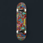 Psychedelic Deck für Skateboard<br><div class="desc">Machen Sie dieses psychedelische Deck zu sich,  indem Sie Ihren Text hinzufügen. Um auf erweiterte Bearbeitungstools zuzugreifen,  gehen Sie bitte zu "Personalisieren Sie diese Vorlage" und klicken Sie auf "Details",  scrollen Sie nach unten und drücken Sie den Link "Klicken Sie auf,  um die Vorlage anzupassen".</div>