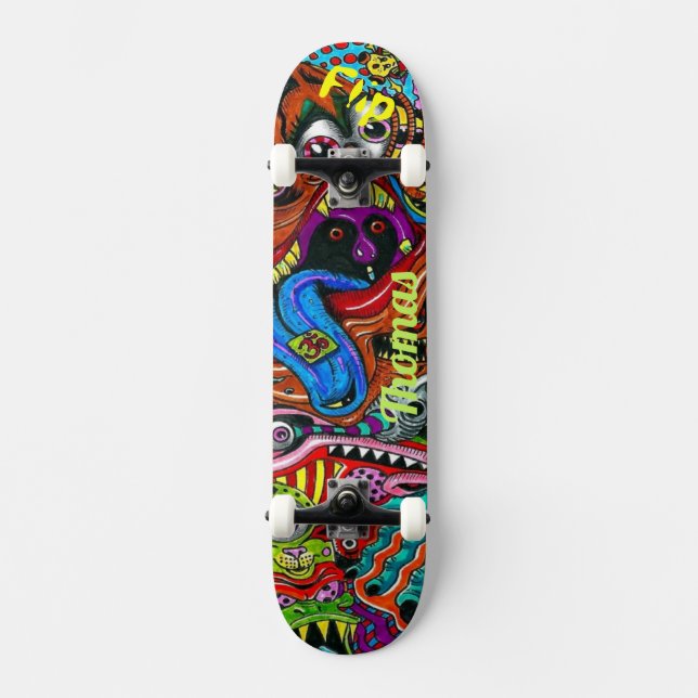 Psychedelic Deck für Skateboarder Skateboard (Vorderseite)