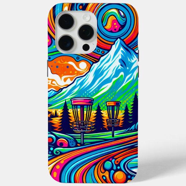 Psychedelic Disk Golf Course Case-Mate iPhone Hülle (Rückseite)