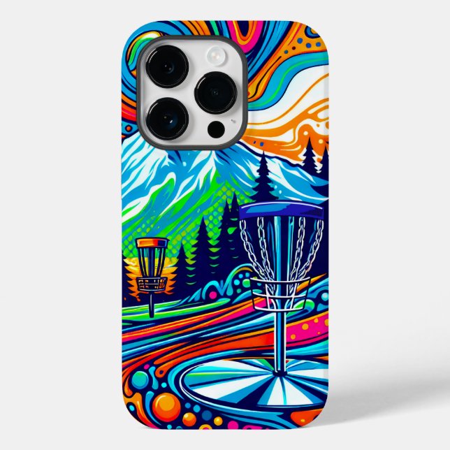Psychedelic Disk Golf Course Case-Mate iPhone Hülle (Rückseite)