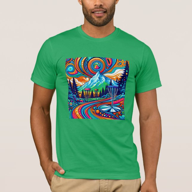 Psychedelic Disk Golf Course T-Shirt (Vorderseite)