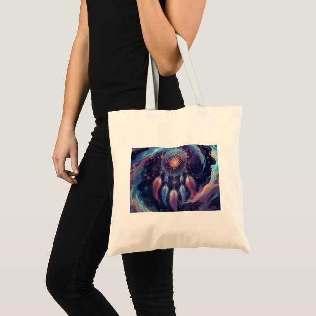 psychedelic dreamcatcher tote bag tragetasche (Vorderseite (Produkt))