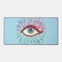 Psychedelic Eye komische Trippy Schreibtischunterlage