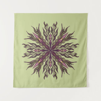 Psychedelic Eye Plant - Surreal Botanical Mandala Wandteppich