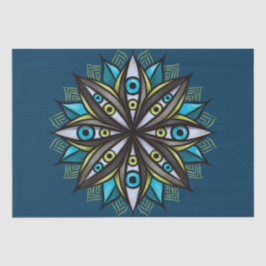Psychedelic Eyes Double Iris Blume Mandala Horror Seidenpapier