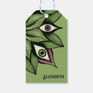 Psychedelic Eyes Mandala - Trippy Floral Pattern Geschenkanhänger