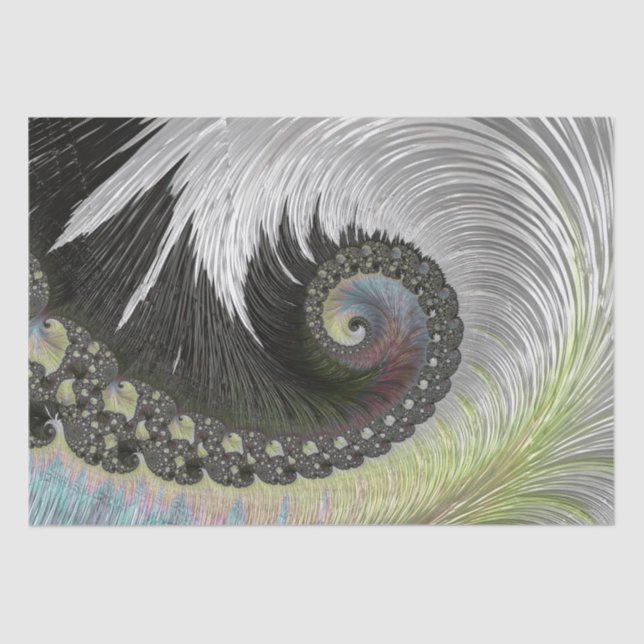 Psychedelic Fantasy Spiral Tissue Seidenpapier (Vorderseite)