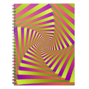 Psychedelic Five Arm Spiral Notizblock