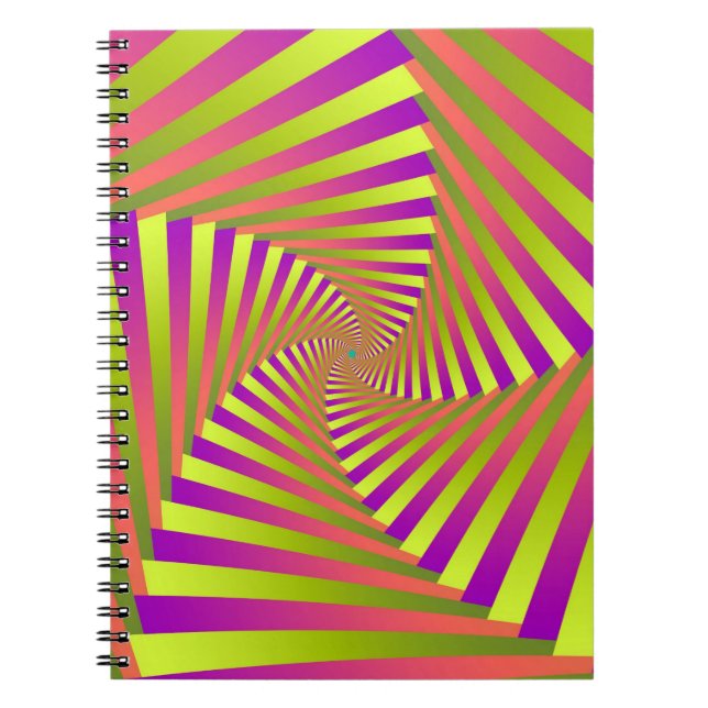 Psychedelic Five Arm Spiral Notizblock (Vorderseite)