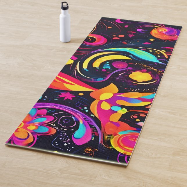 Psychedelic Floral Cosmos Yogamatte (Beispiel)