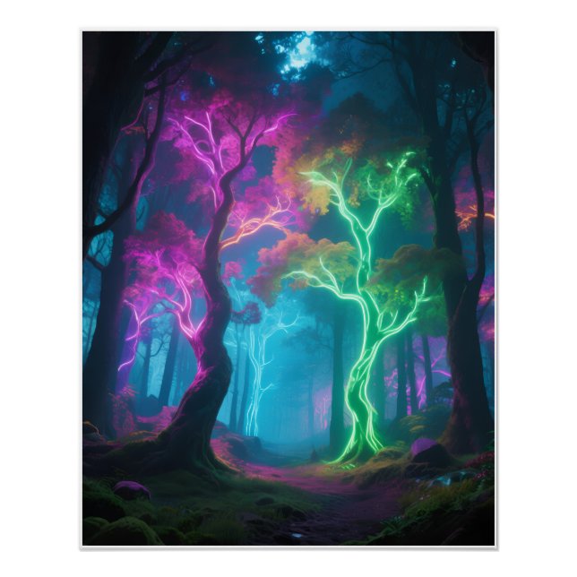 Psychedelic forest poster (Vorderseite)