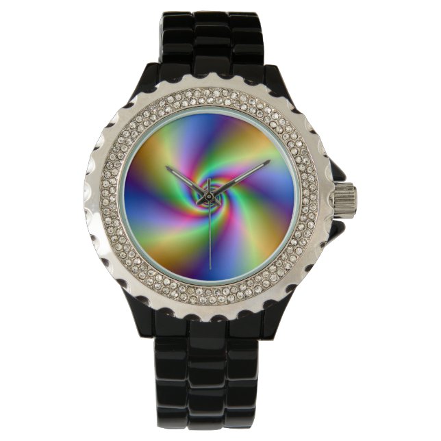 Psychedelic Four Wind Spiral Armbanduhr (Vorderseite)
