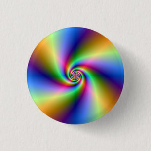 Psychedelic Four Wind Spiral Button