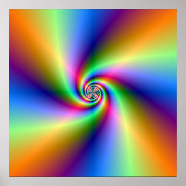 Psychedelic Four Wind Spiral Poster (Vorne)