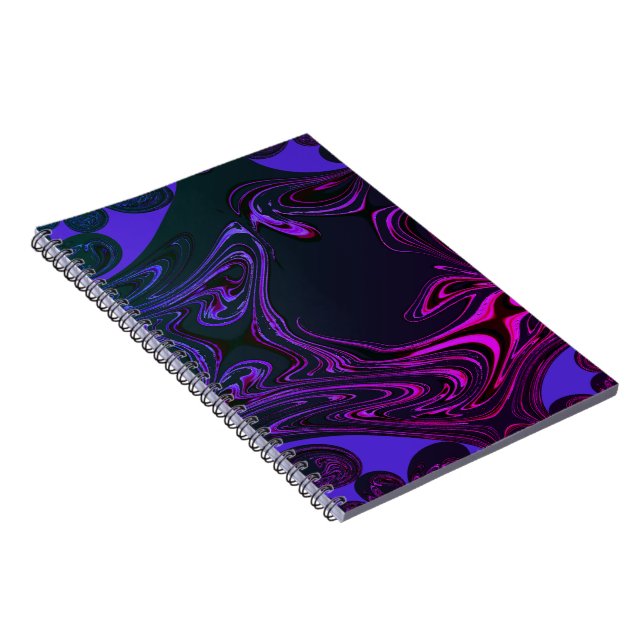 Psychedelic Fractal Spiral Notebook Notizblock (Rechte Seite)