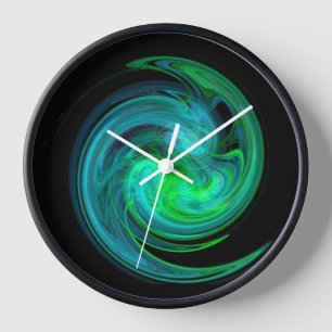 PSYCHEDELIC FRAKTAL LIGHT VORTEX Abstrakt Wanduhr