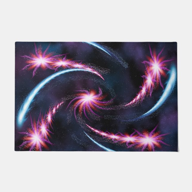 Psychedelic Galaxy Swirl Design Fußmatte (Vorderseite)
