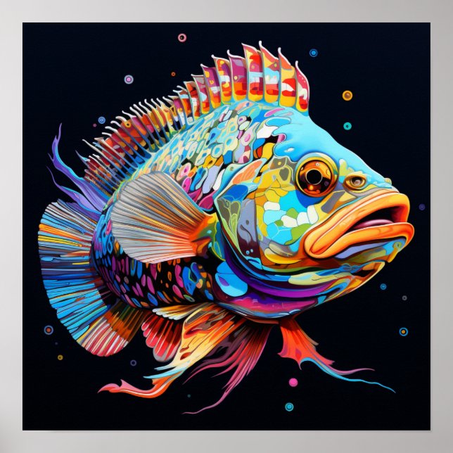 Psychedelic Giant Grouper Poster (Vorne)
