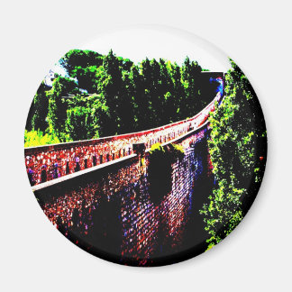 Psychedelic Girona Bridge, Spanien Magnet