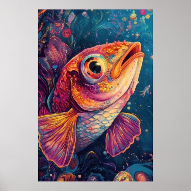 Psychedelic Goldfish Poster (Vorne)