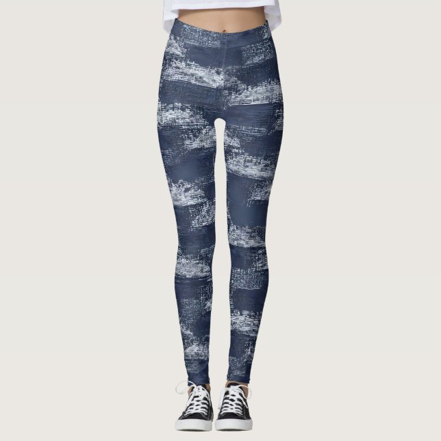 Psychedelic "Good Vibes Only" Text Graphic Leggings (Vorderseite)