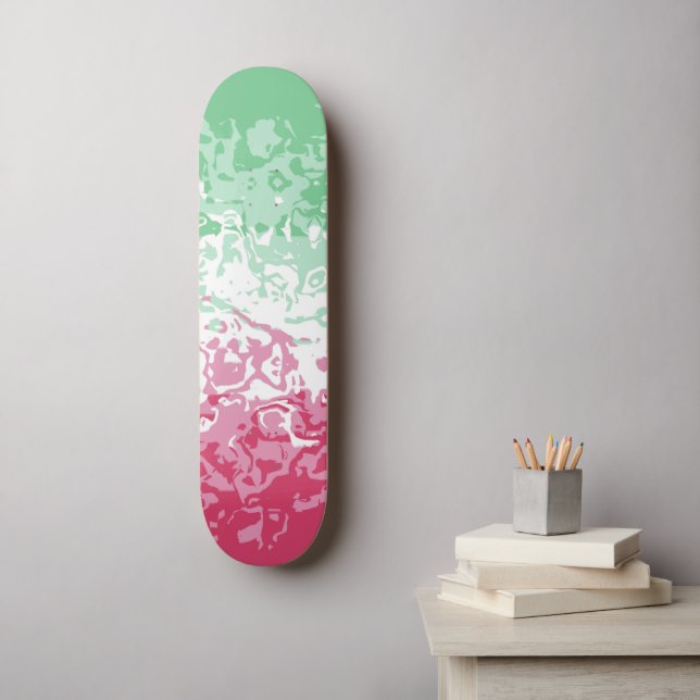 Psychedelic Groovy Abstrakt Abrosexual Pride Flag Skateboard (Wandkunst)