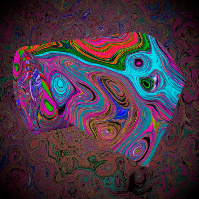 Psychedelic Groovy Magenta Retro Liquid Swirl Krawatte (Von Creator hochgeladen)