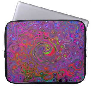 Psychedelic Groovy Magenta Retro Liquid Swirl Laptopschutzhülle