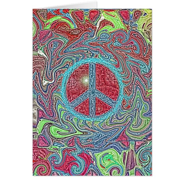 Psychedelic Groovy Trippy Peace Sign (Vorne)
