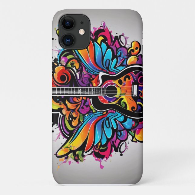 Psychedelic Guitar Case-Mate iPhone Hülle (Rückseite)