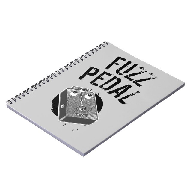 Psychedelic Guitar Fuzz Black & White Notizblock (Linke Seite)