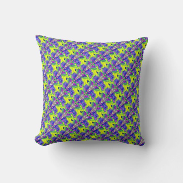 Psychedelic HeArt Abstrakt Trip Pattern Cushion Kissen (Vorderseite)