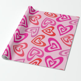 Psychedelic Hearts Liebe Valentinstag Geschenkpapier