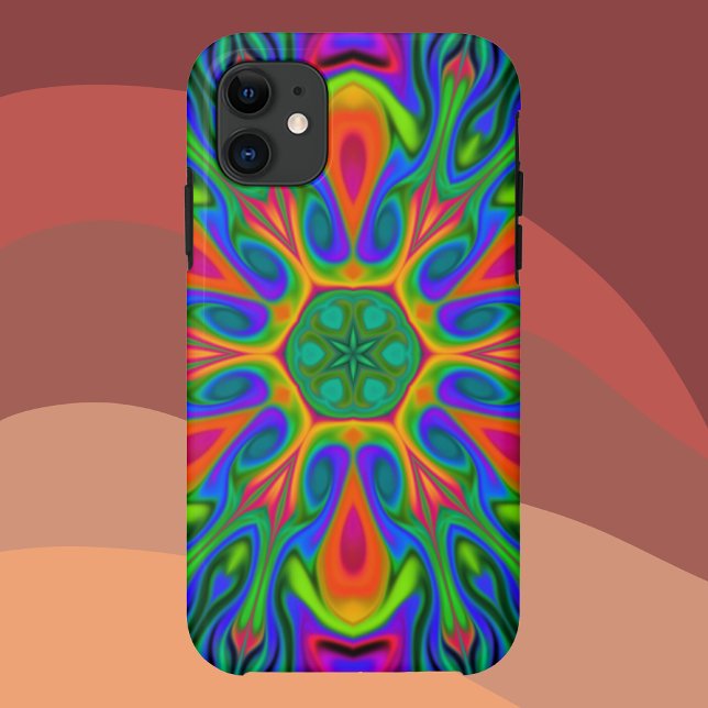 Psychedelic Hippie Blume Rainbow Case-Mate iPhone Hülle (Von Creator hochgeladen)