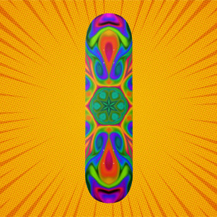 Psychedelic Hippie Blume Rainbow Skateboard
