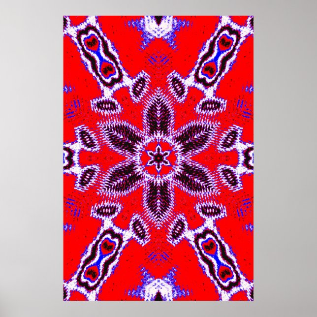 Psychedelic Kaleidoscope Poster – Neon Abstract    (Vorne)