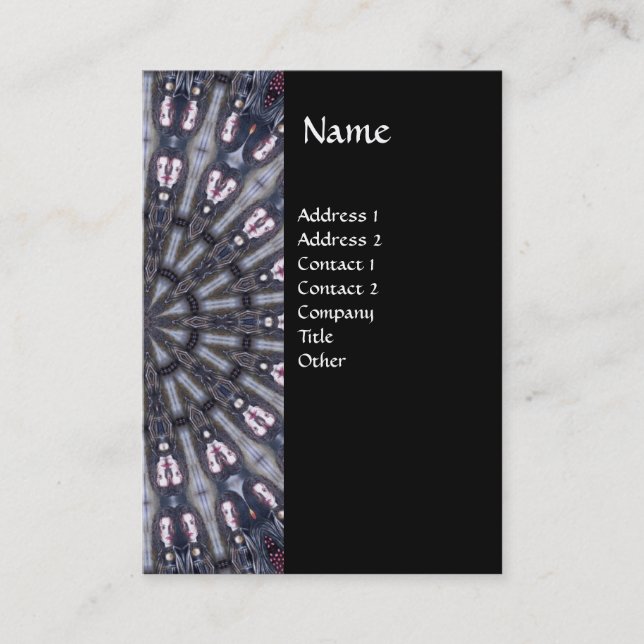 PSYCHEDELIC KALEIDOSKOP/MYSTISCHE ERINNERUNGEN MON VISITENKARTE (Vorderseite)