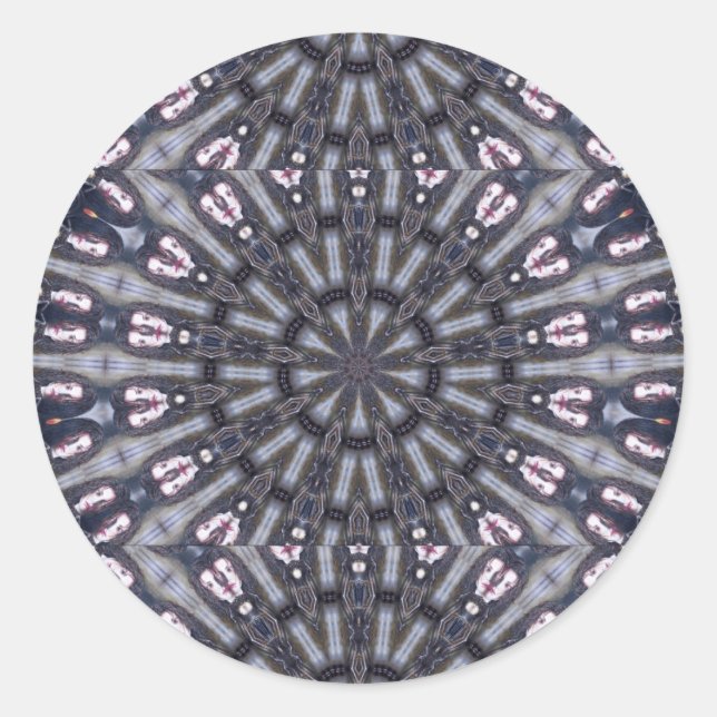 PSYCHEDELIC KALEIDOSKOP/MYSTISCHE ERINNERUNGEN RUNDER AUFKLEBER (Vorderseite)