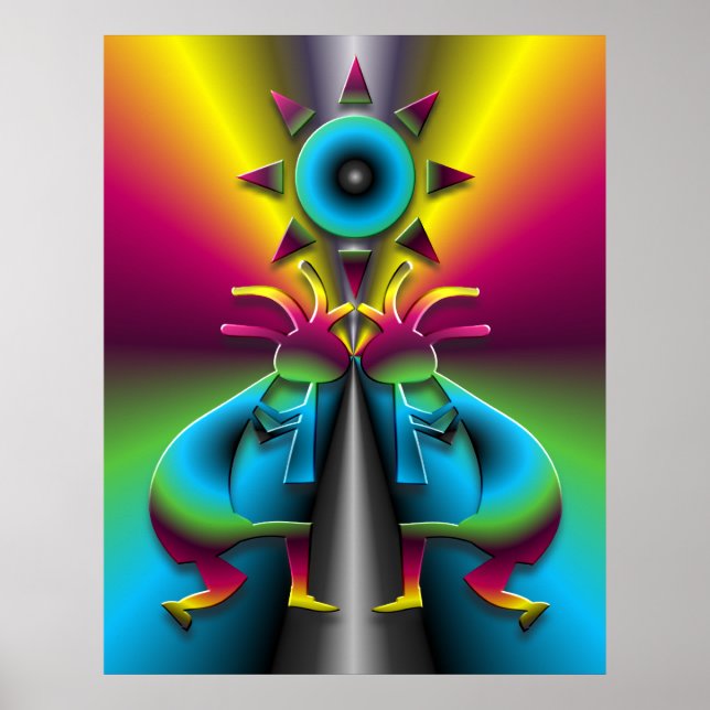 Psychedelic Kokopelli #2 Poster (Vorne)