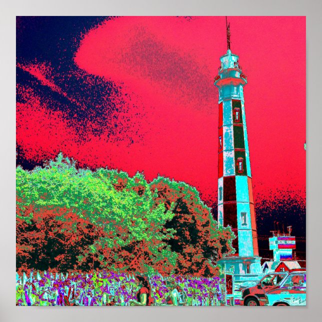 Psychedelic Lighthouse Poster (Vorne)