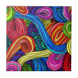 Psychedelic Lines Fliese