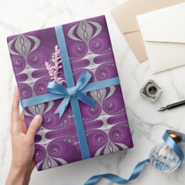 Psychedelic Magenta Spirals Wrapping Paper Geschenkpapier