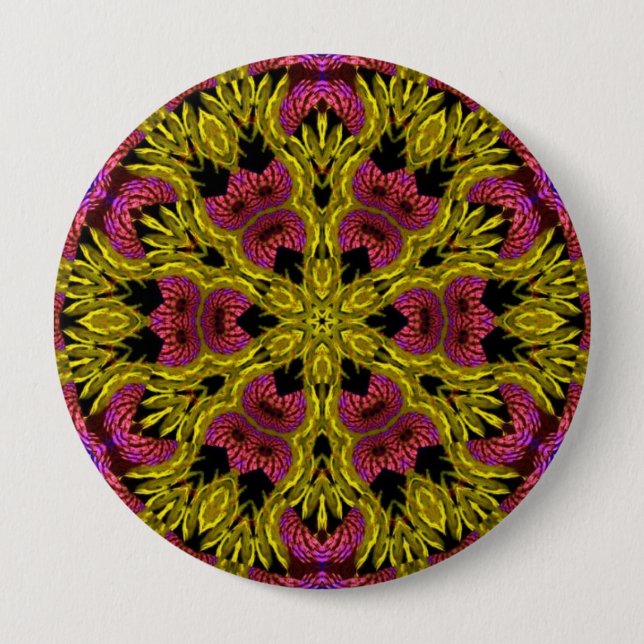 Psychedelic Mandala #05 Button (Vorderseite)