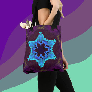 Psychedelic Mandala Blume Blau und Lila