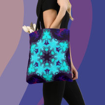 Psychedelic Mandala Blume Blau und Lila