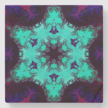 Psychedelic Mandala Blume Blau und Lila